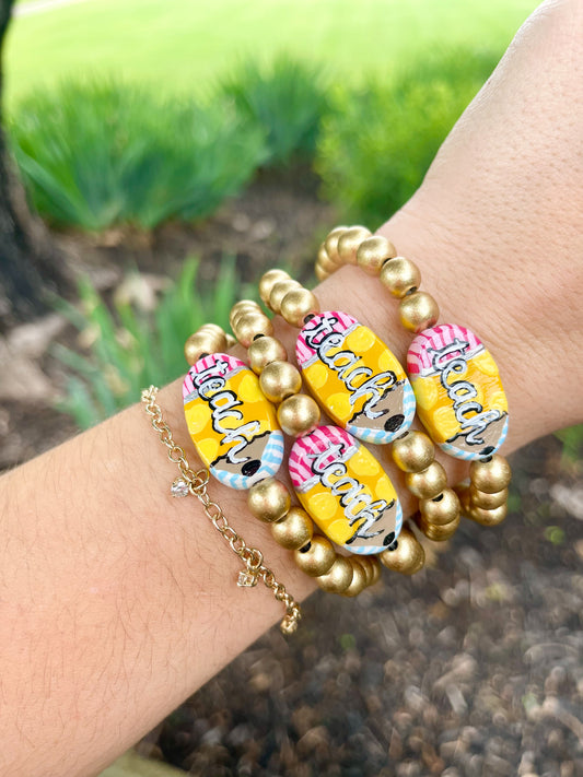 teacher appreciation flip bracelet