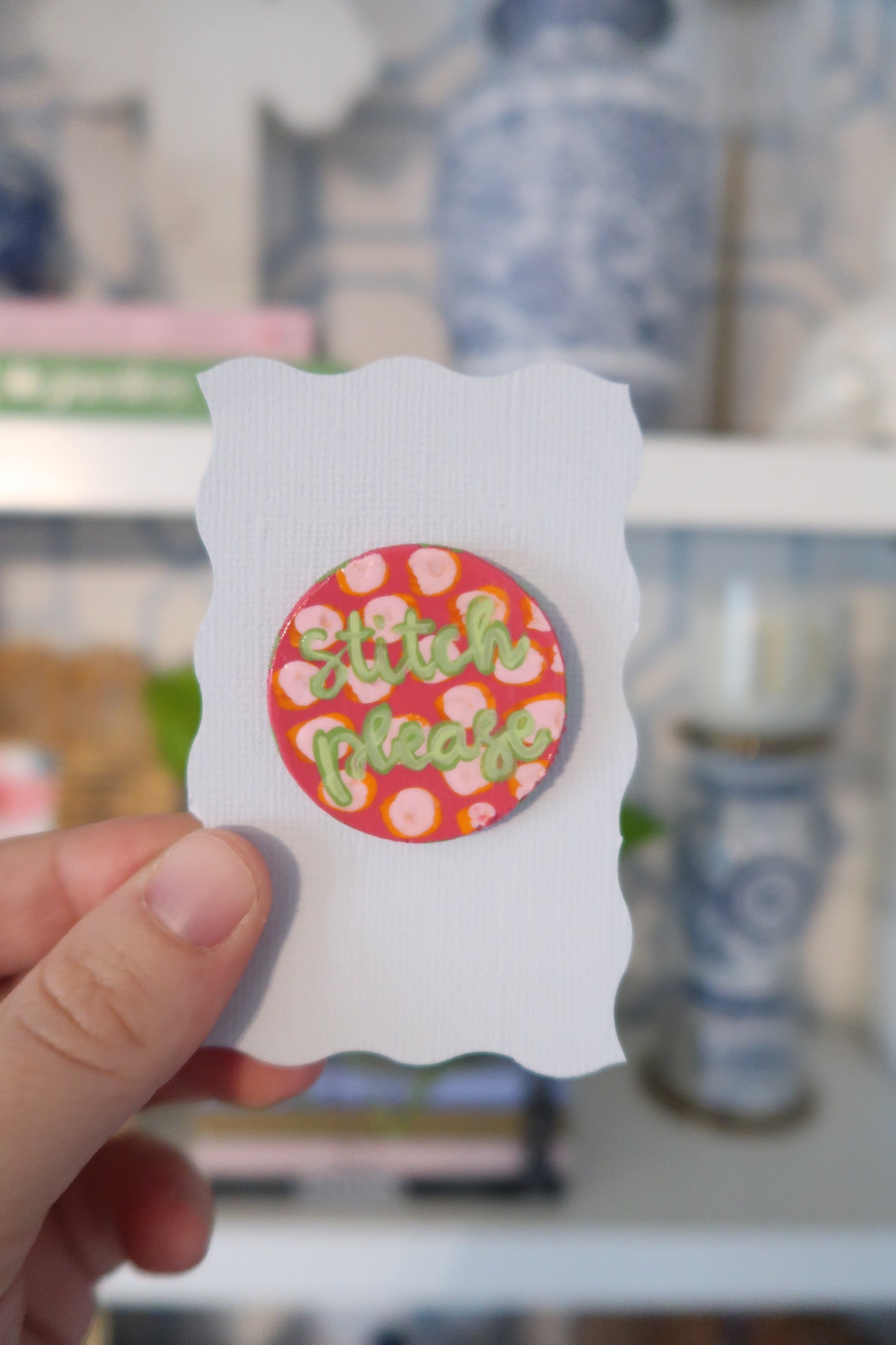 stitch please // hand painted needle minder