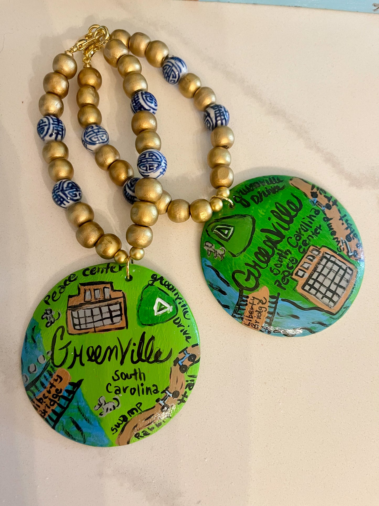 greenville, sc scenic coasters/ millie bling tag
