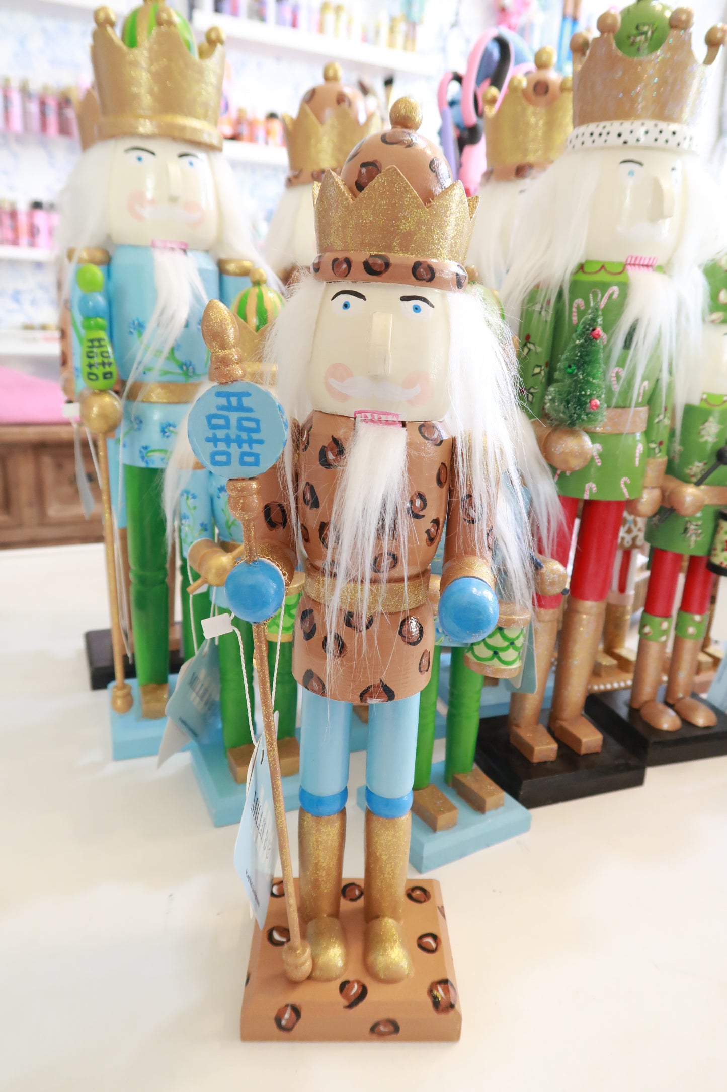 14” leopard king nutcracker