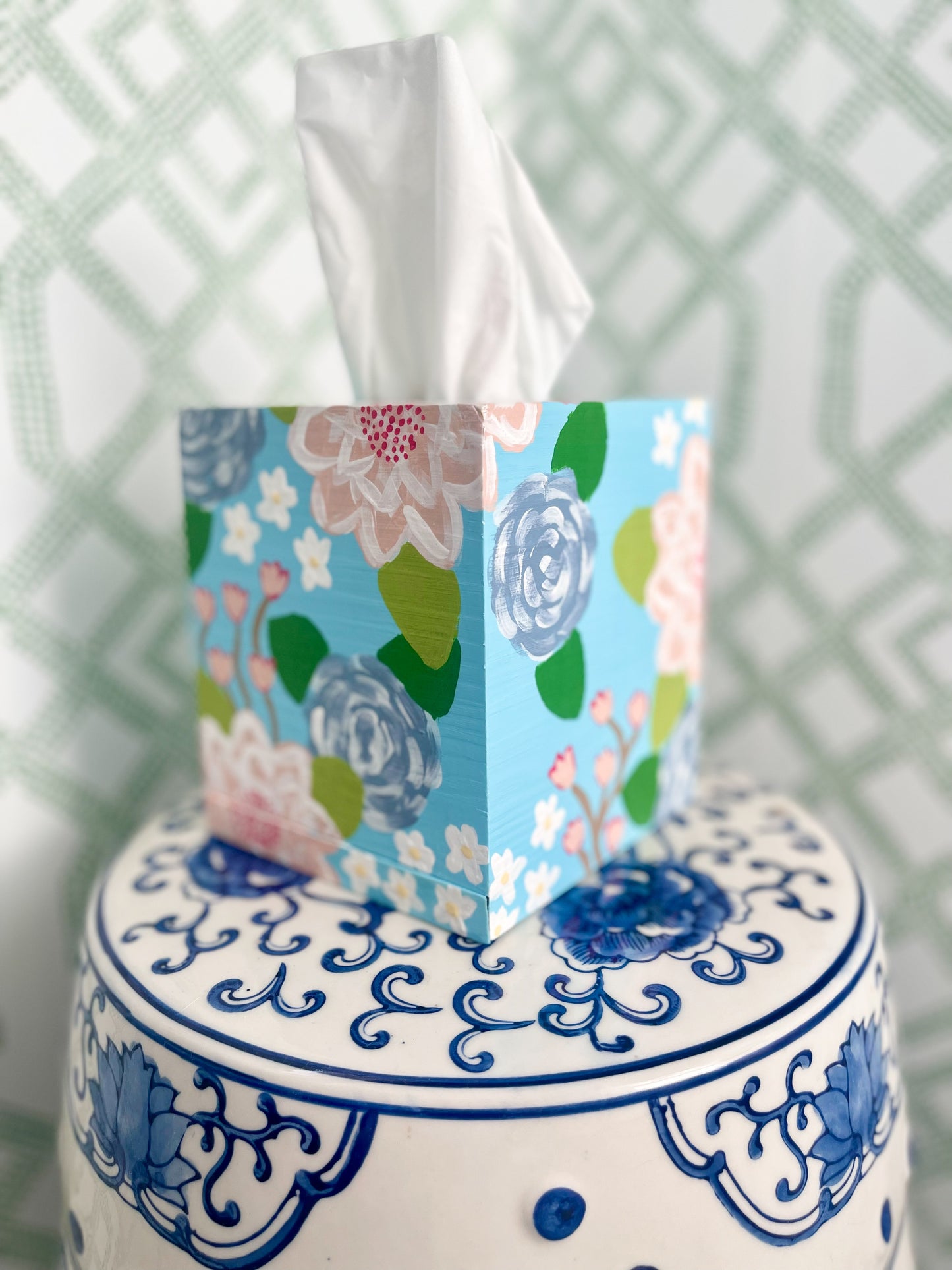 hand-painted tissue box cover – “Numbers 6:24” blessing