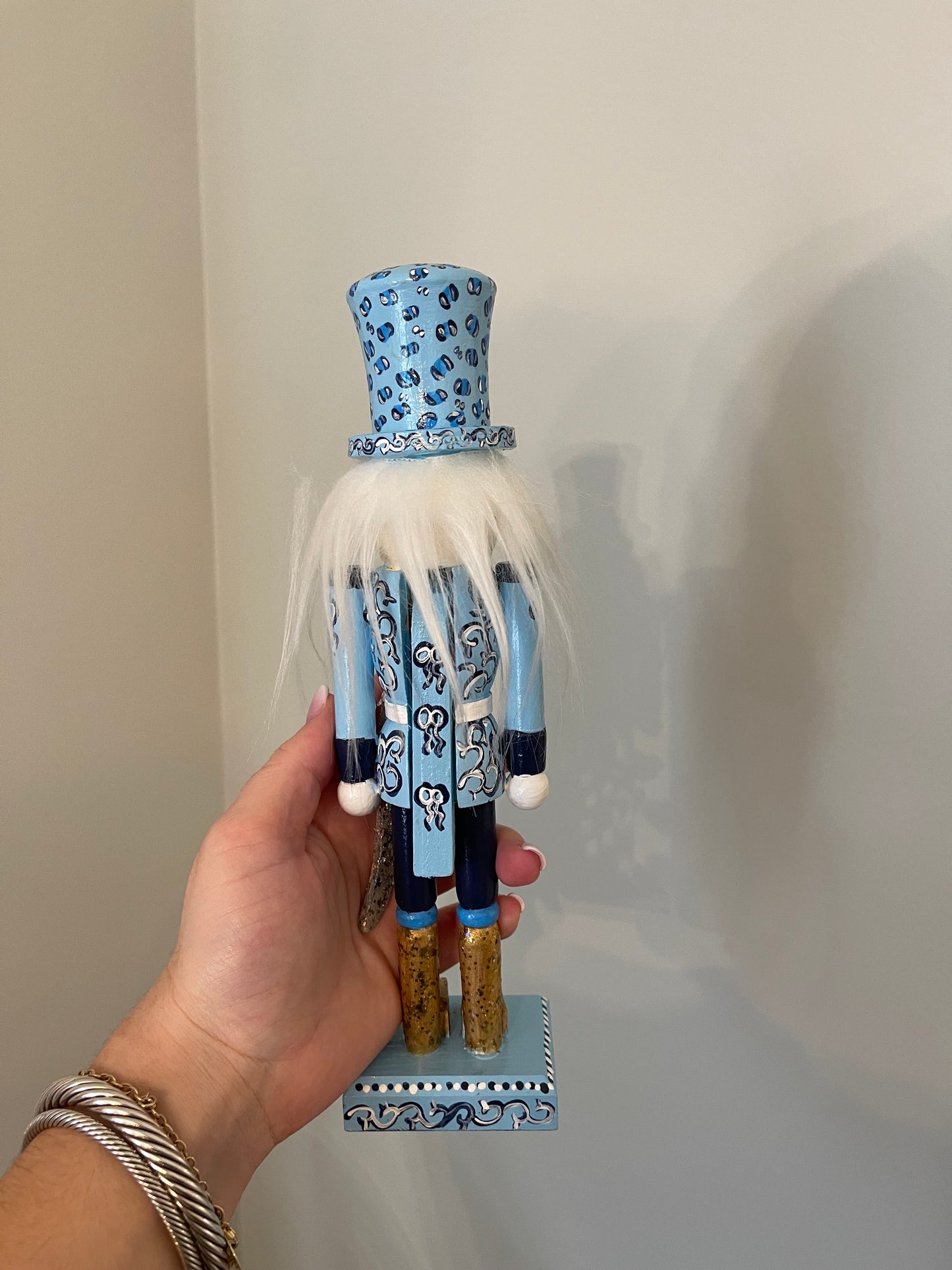 XS blue leopard nutcracker