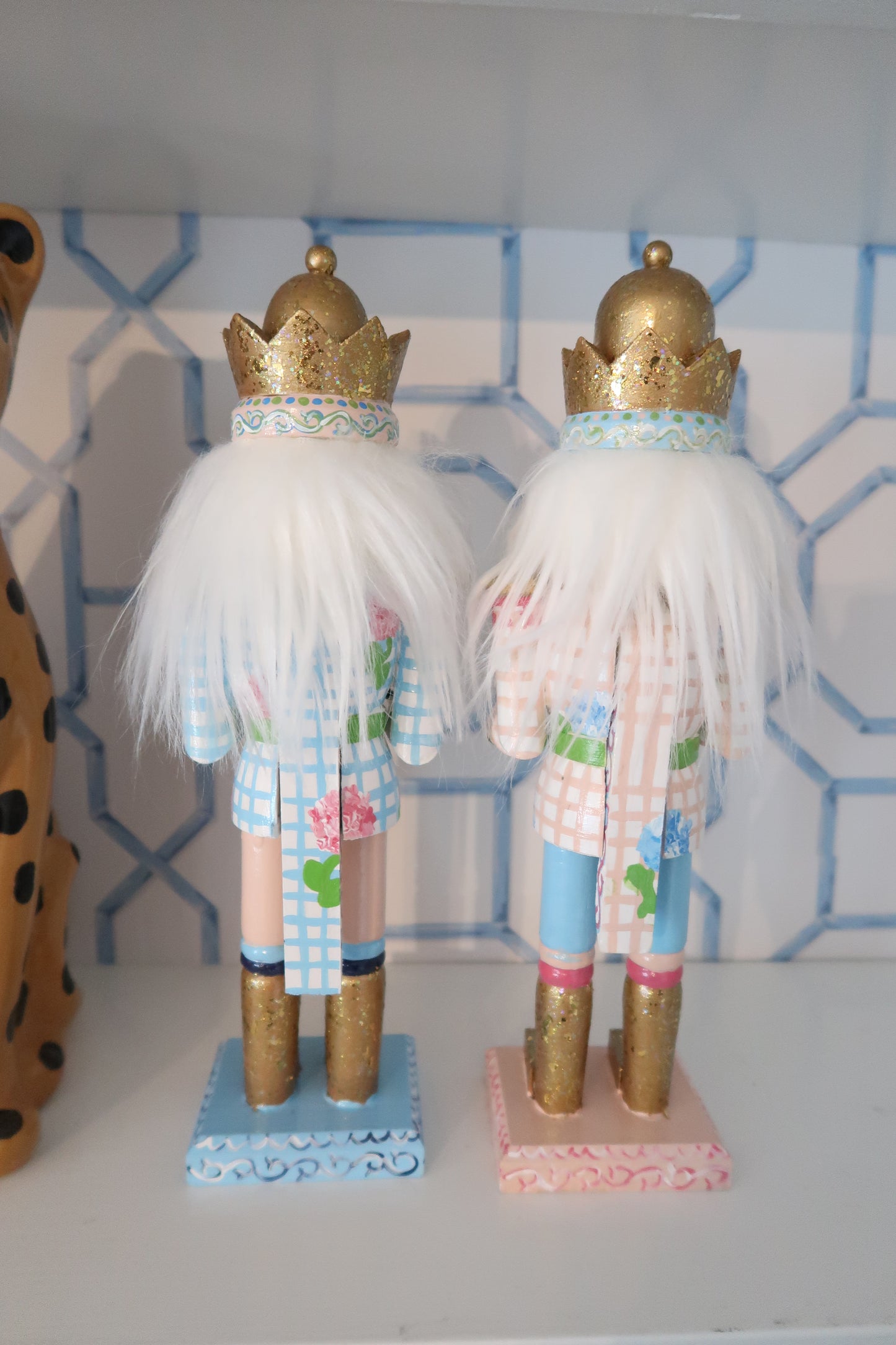 blue and blush hydrangea nutcracker