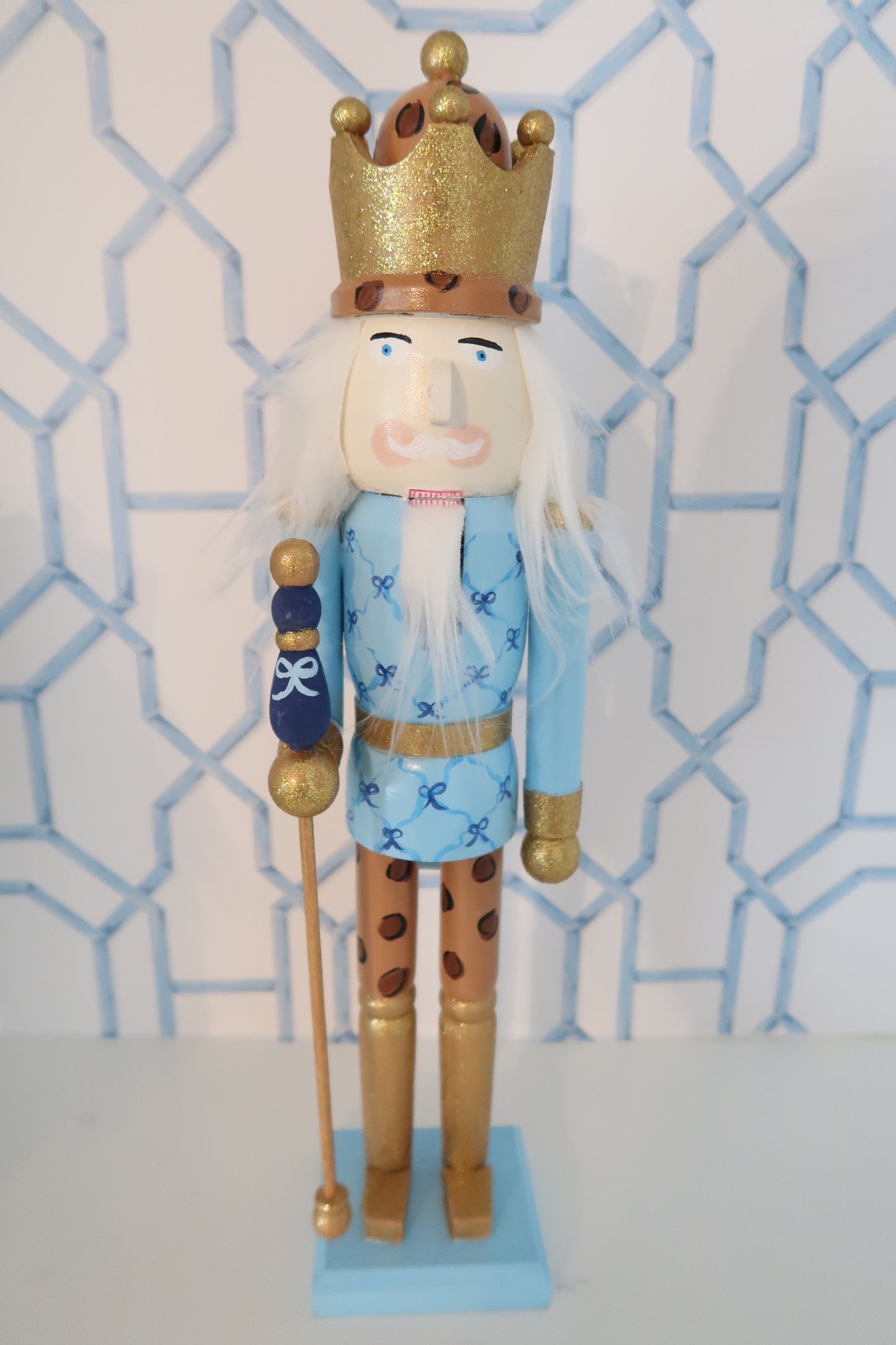 blue ribbon nutcracker