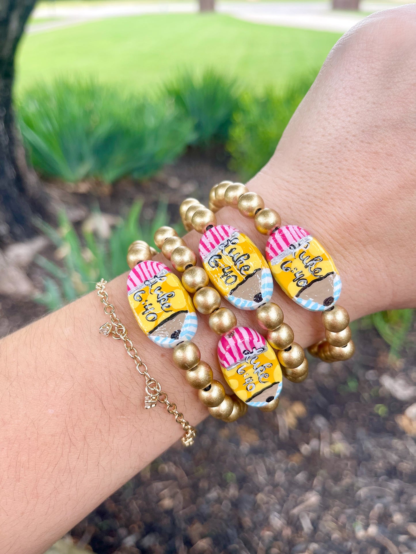 teacher appreciation flip bracelet