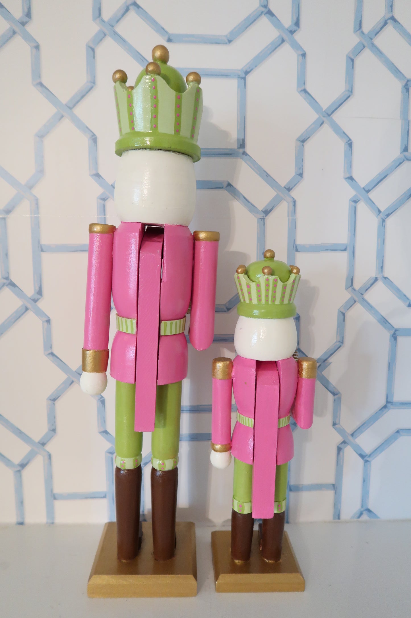 pink & green gentleman nutcracker