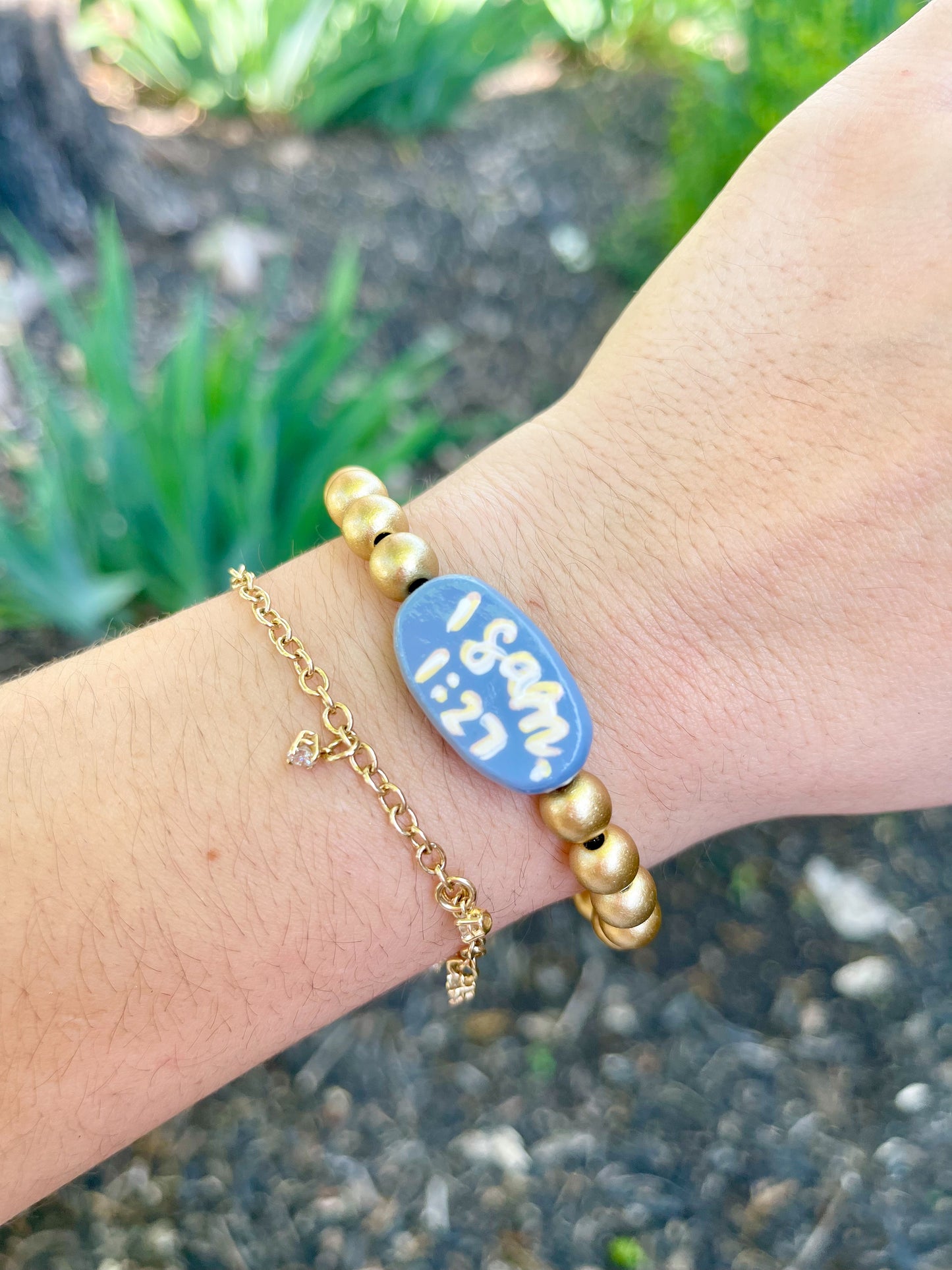 hand-painted scripture bracelet