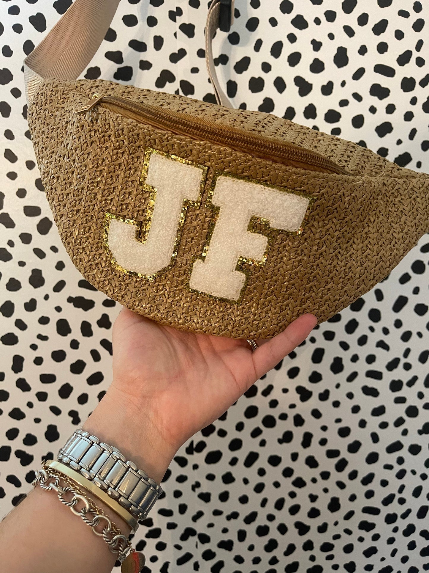 raffia fanny pack