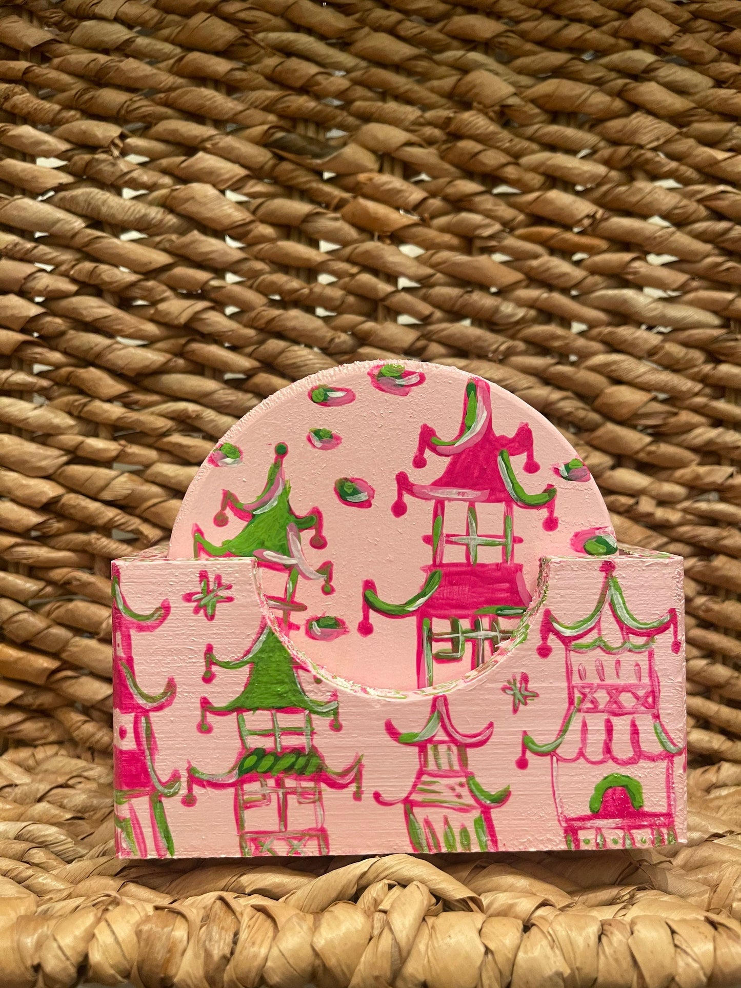 hand painted chinoiserie coasters