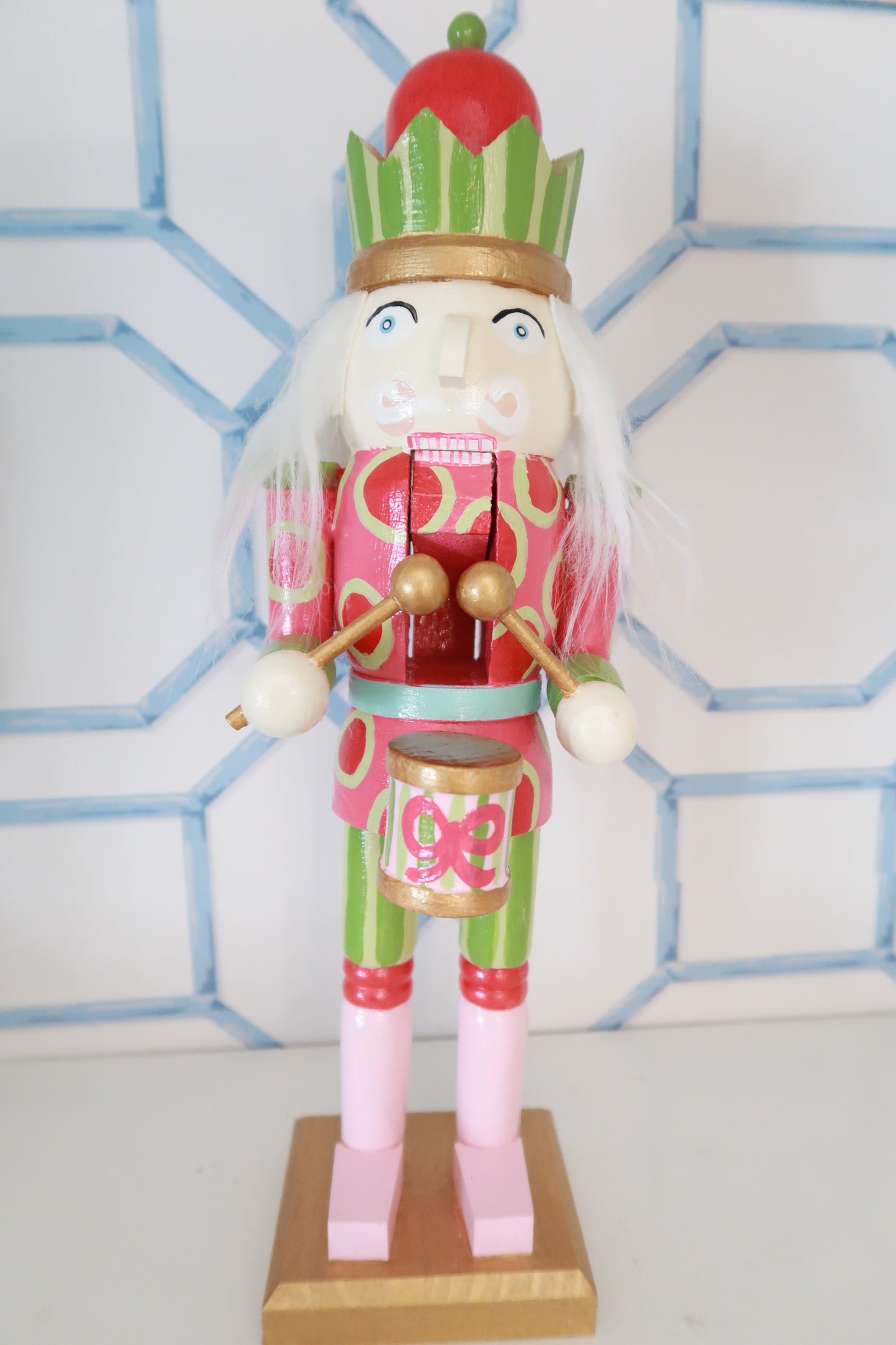 pinks & greens christmas nutcracker
