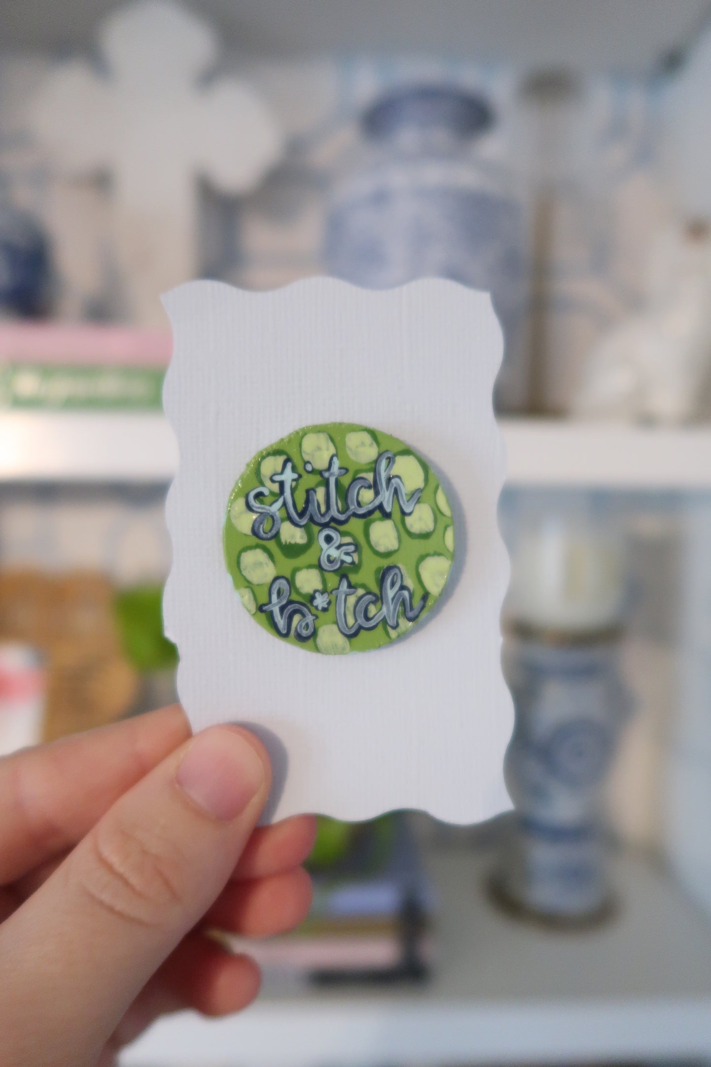 stitch & b*tch // hand painted needle minder