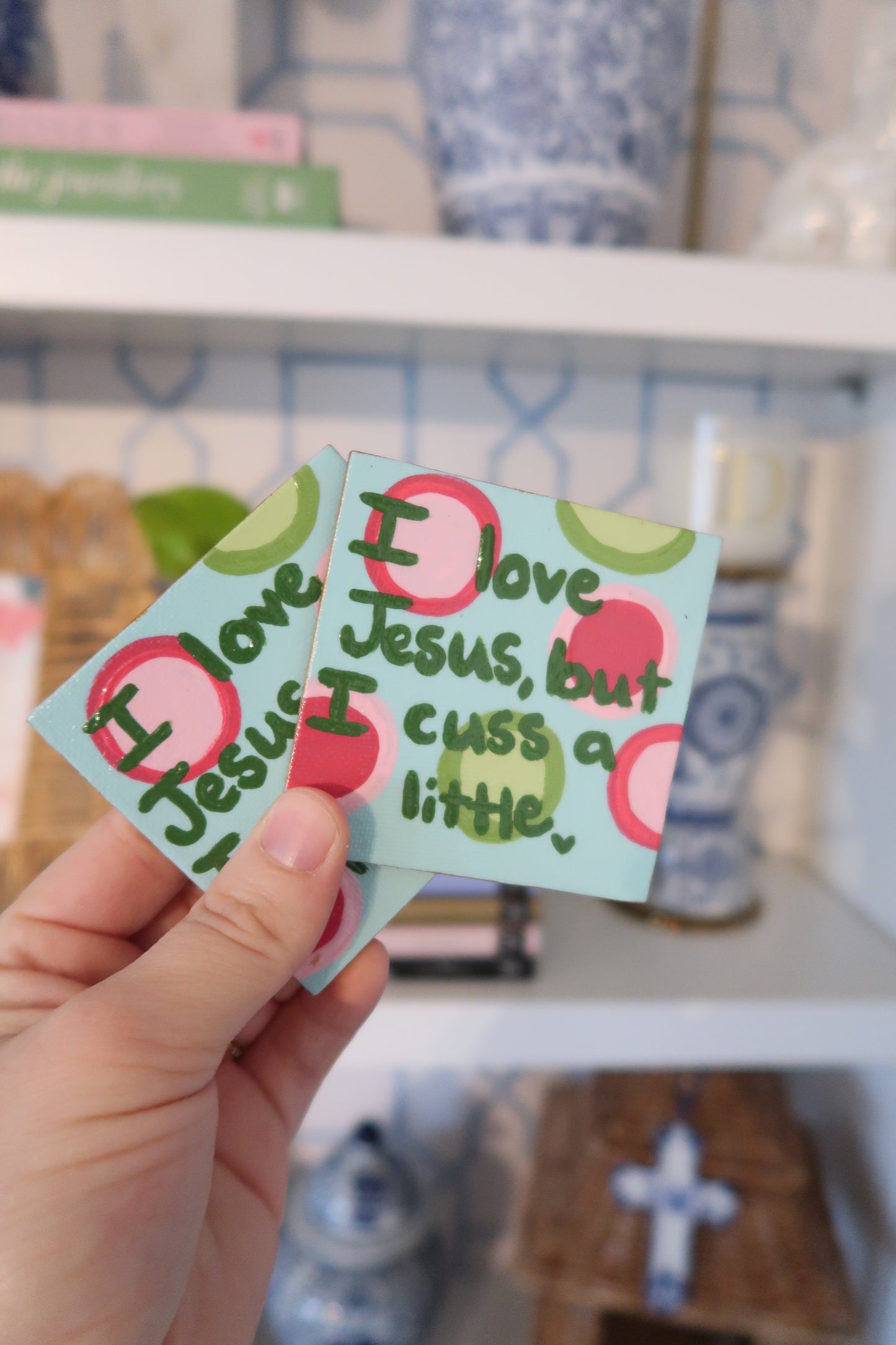 i love jesus // hand painted magnet