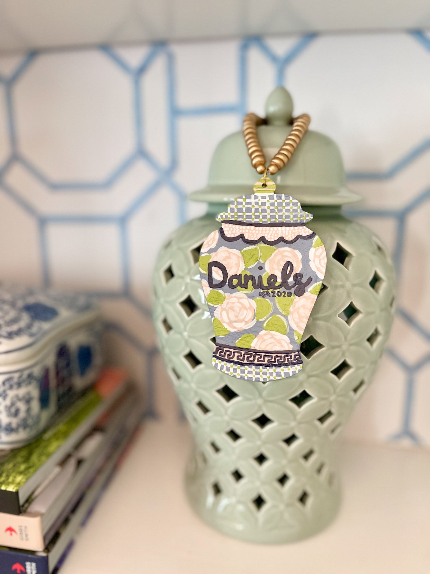 custom ginger jar millie bling tag