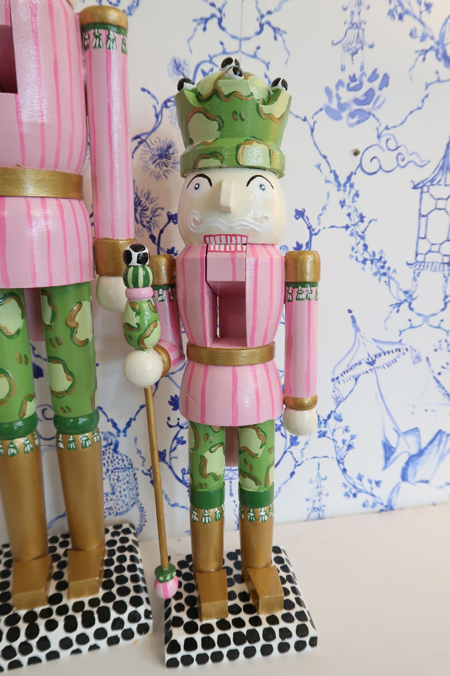 whimsical leopard crown nutcracker