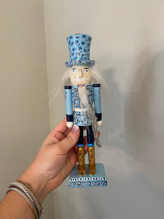 XS blue leopard nutcracker