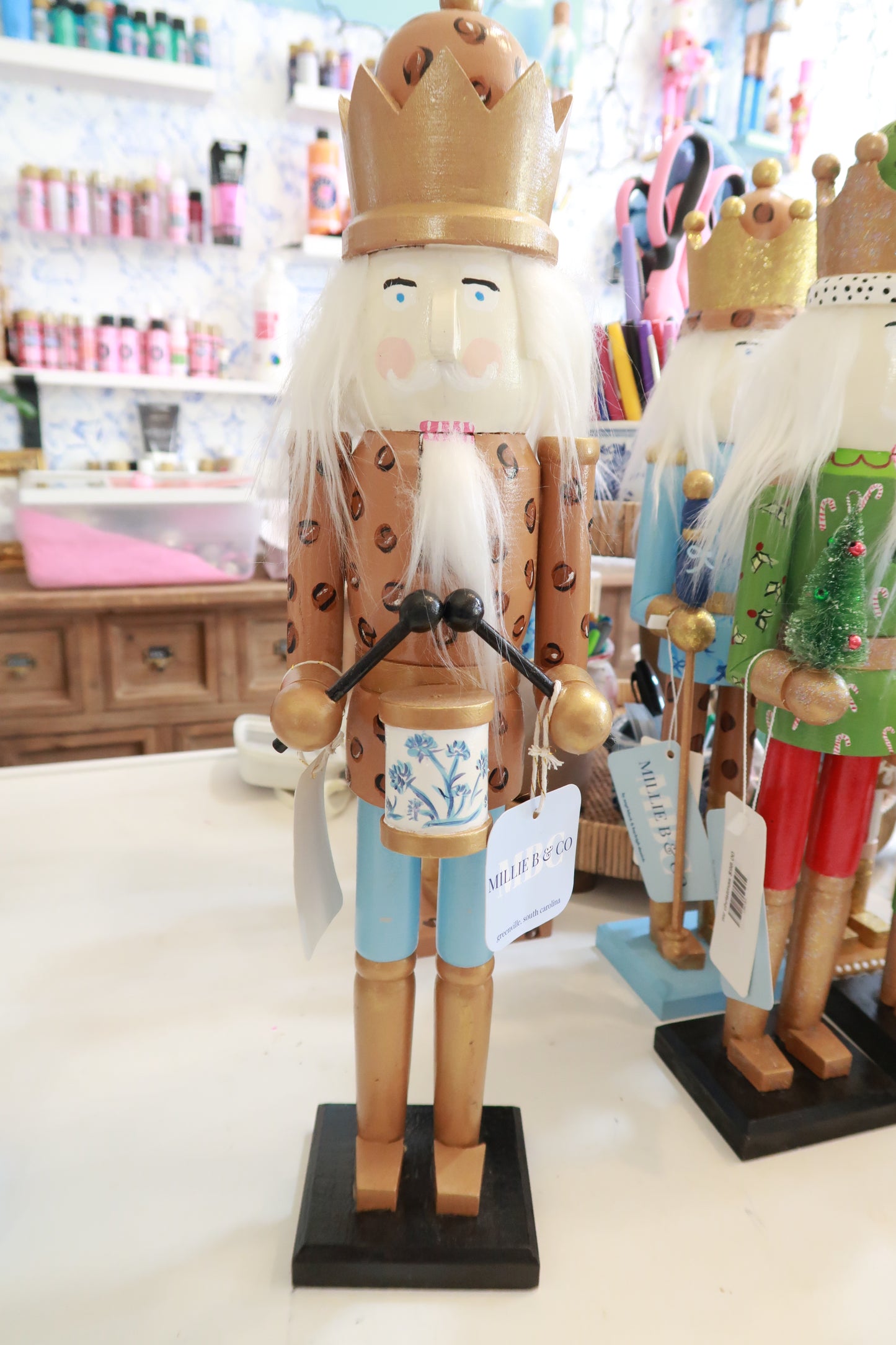 floral drummer nutcracker