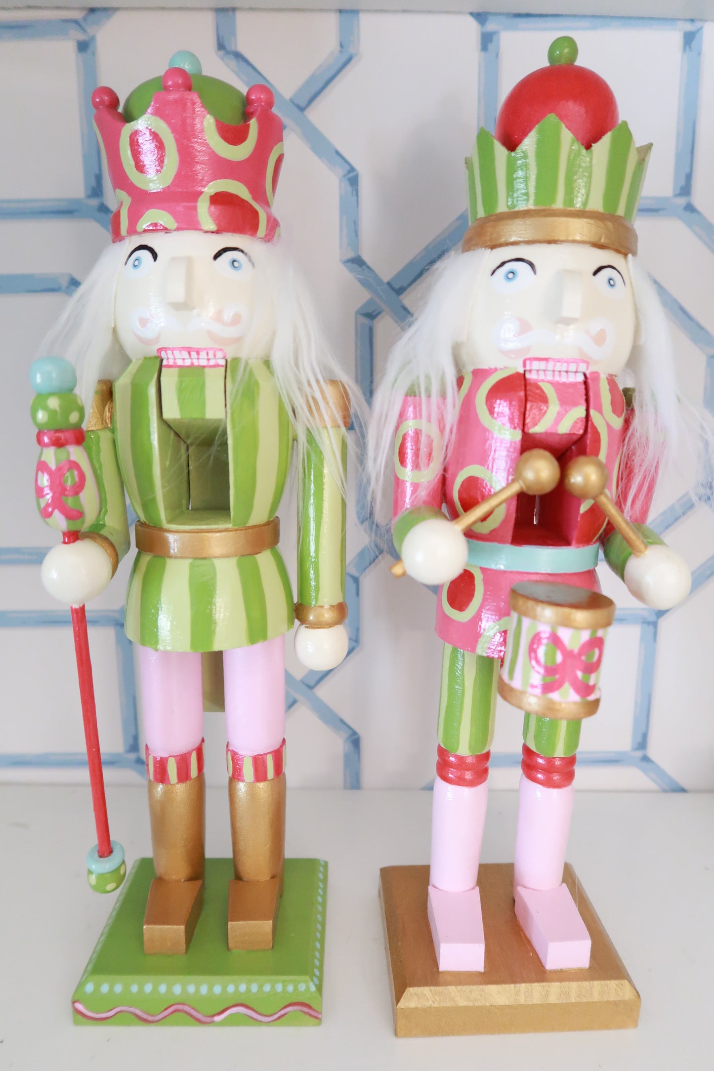 pinks & greens christmas nutcracker