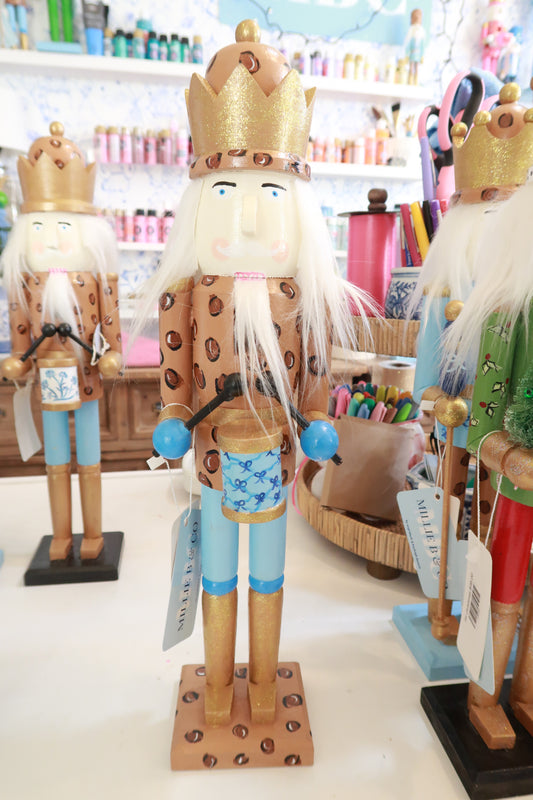 leopard bow drummer nutcracker