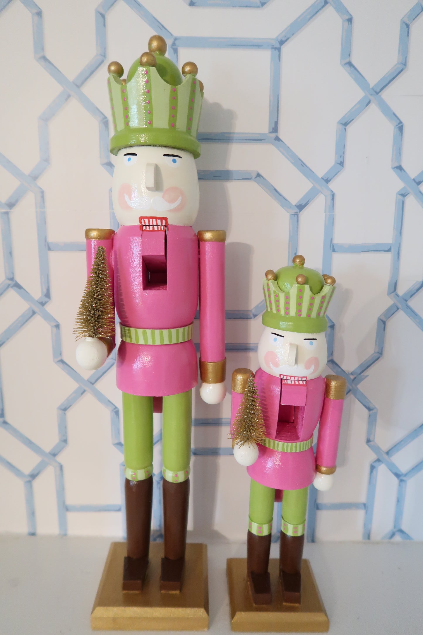 pink & green gentleman nutcracker