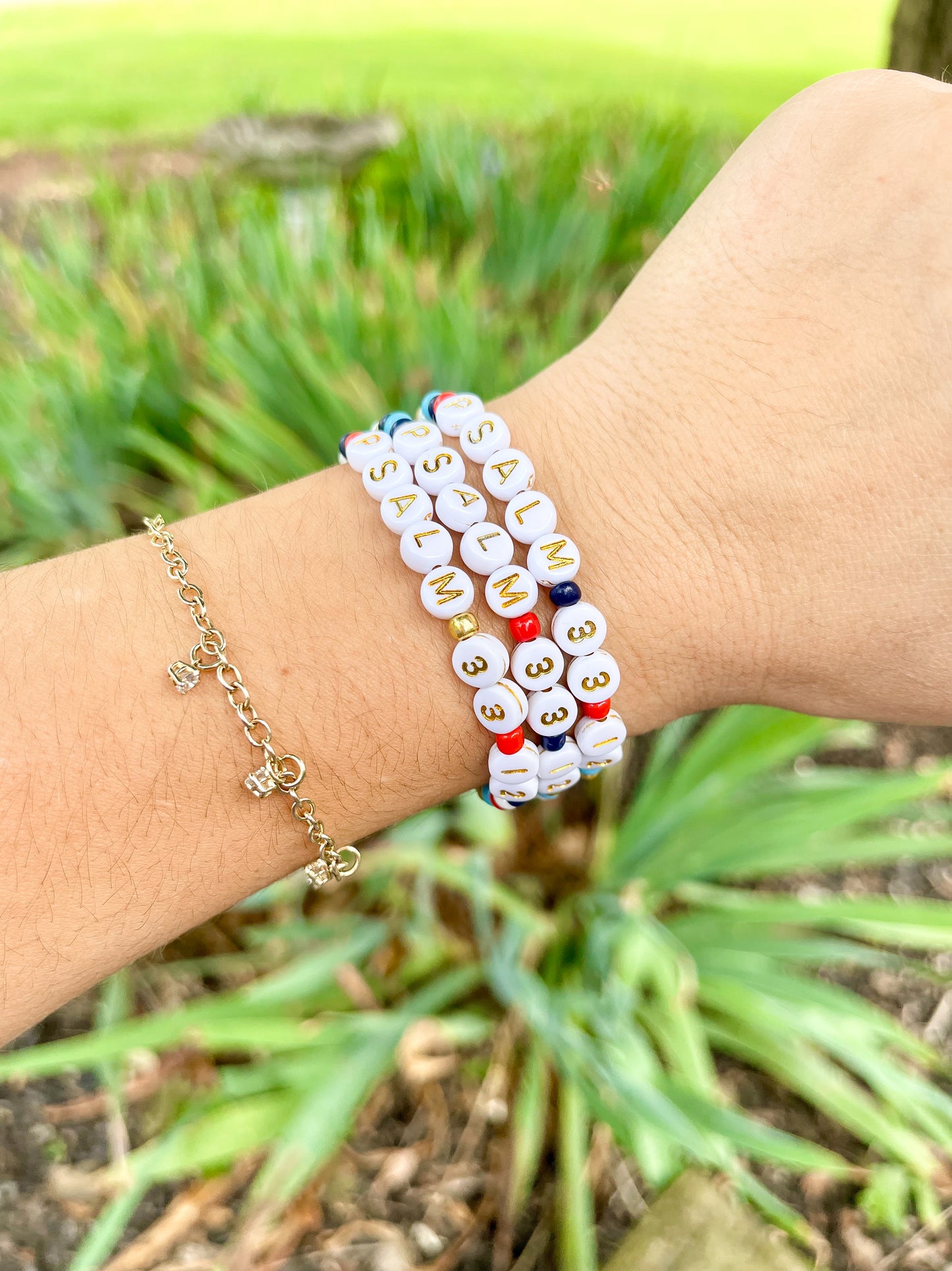 blessed is the nation – psalm 33:12 bracelet