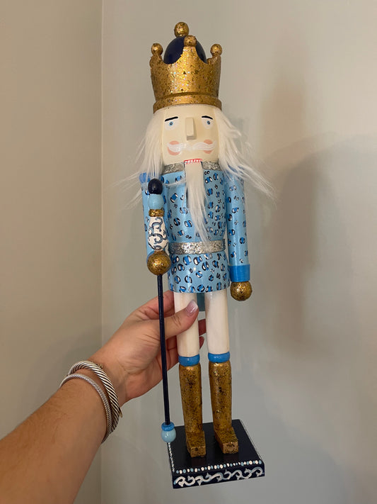 large blue leopard nutcracker