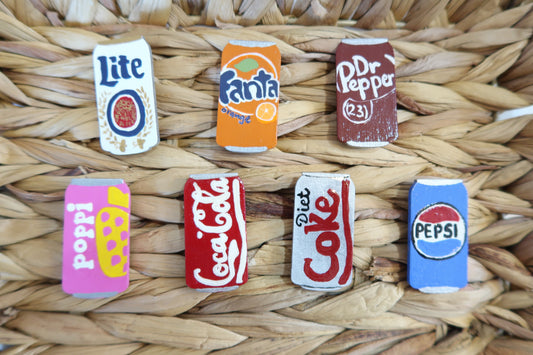 hand painted sodie can needle minders
