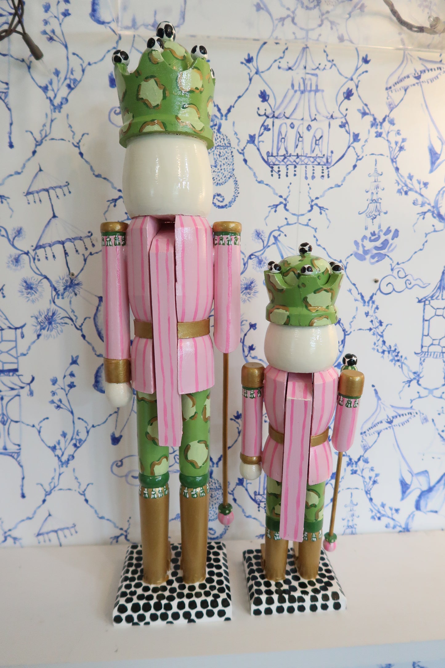 whimsical leopard crown nutcracker