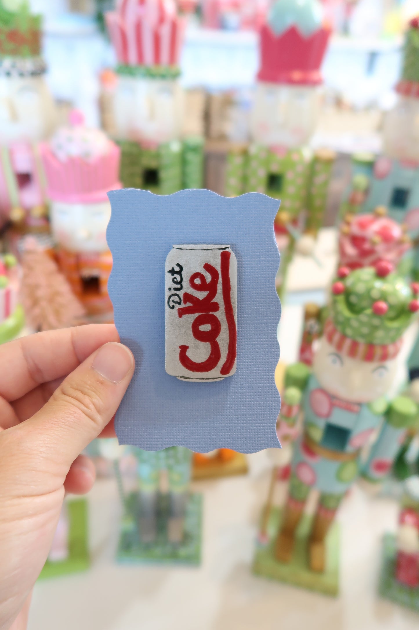 hand painted sodie can needle minders