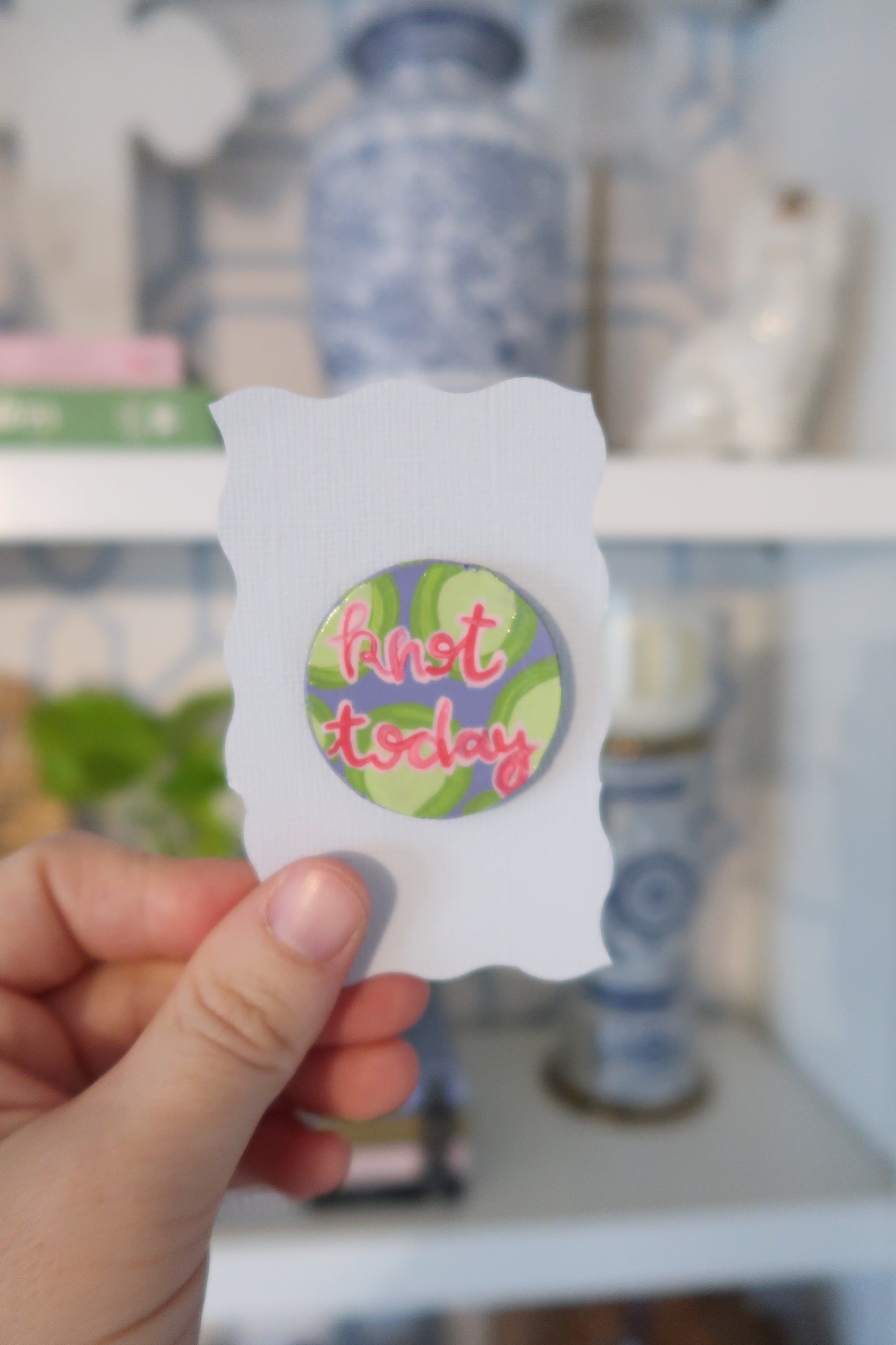 knot today // hand painted needle minder