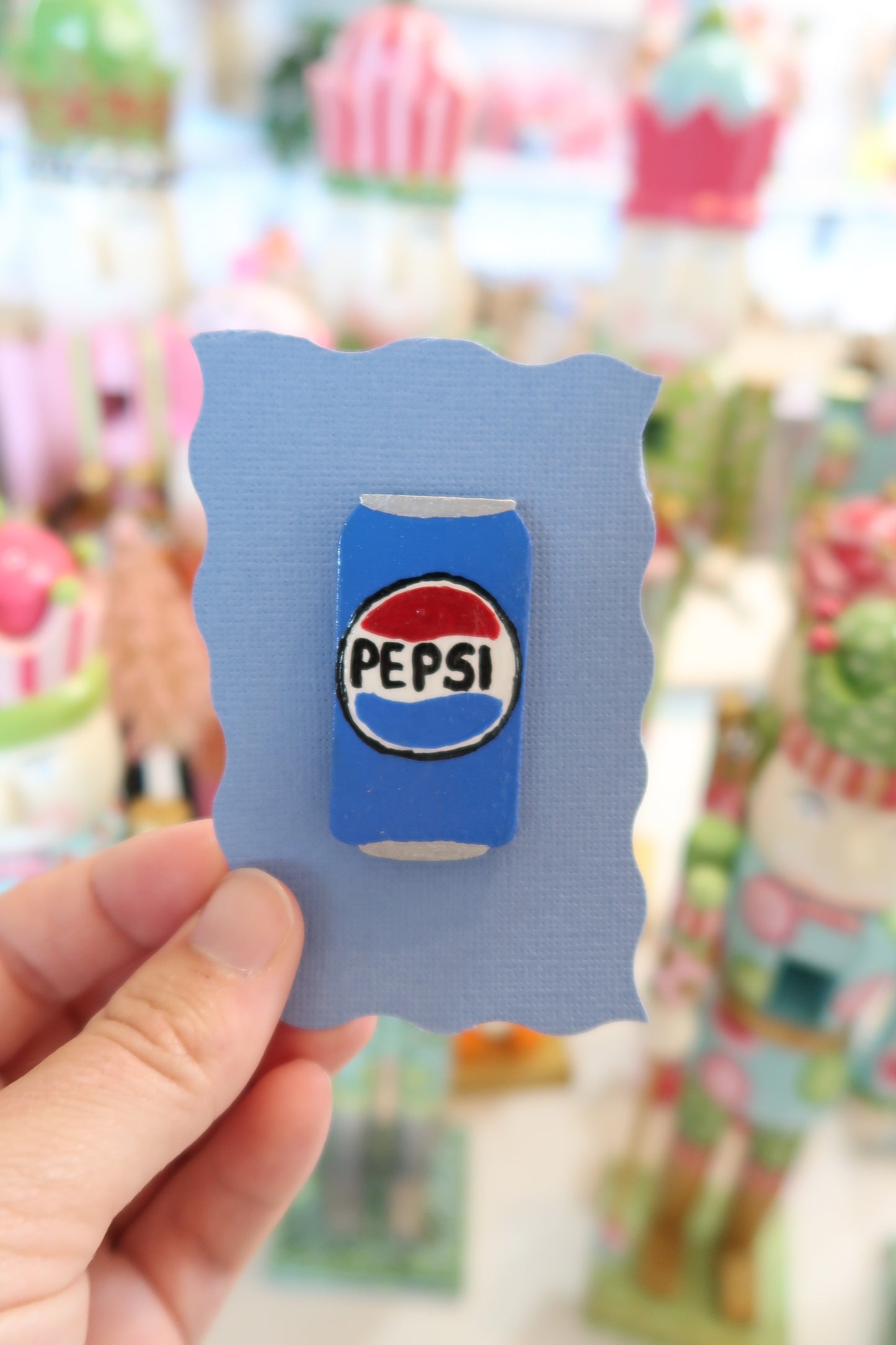 hand painted sodie can needle minders