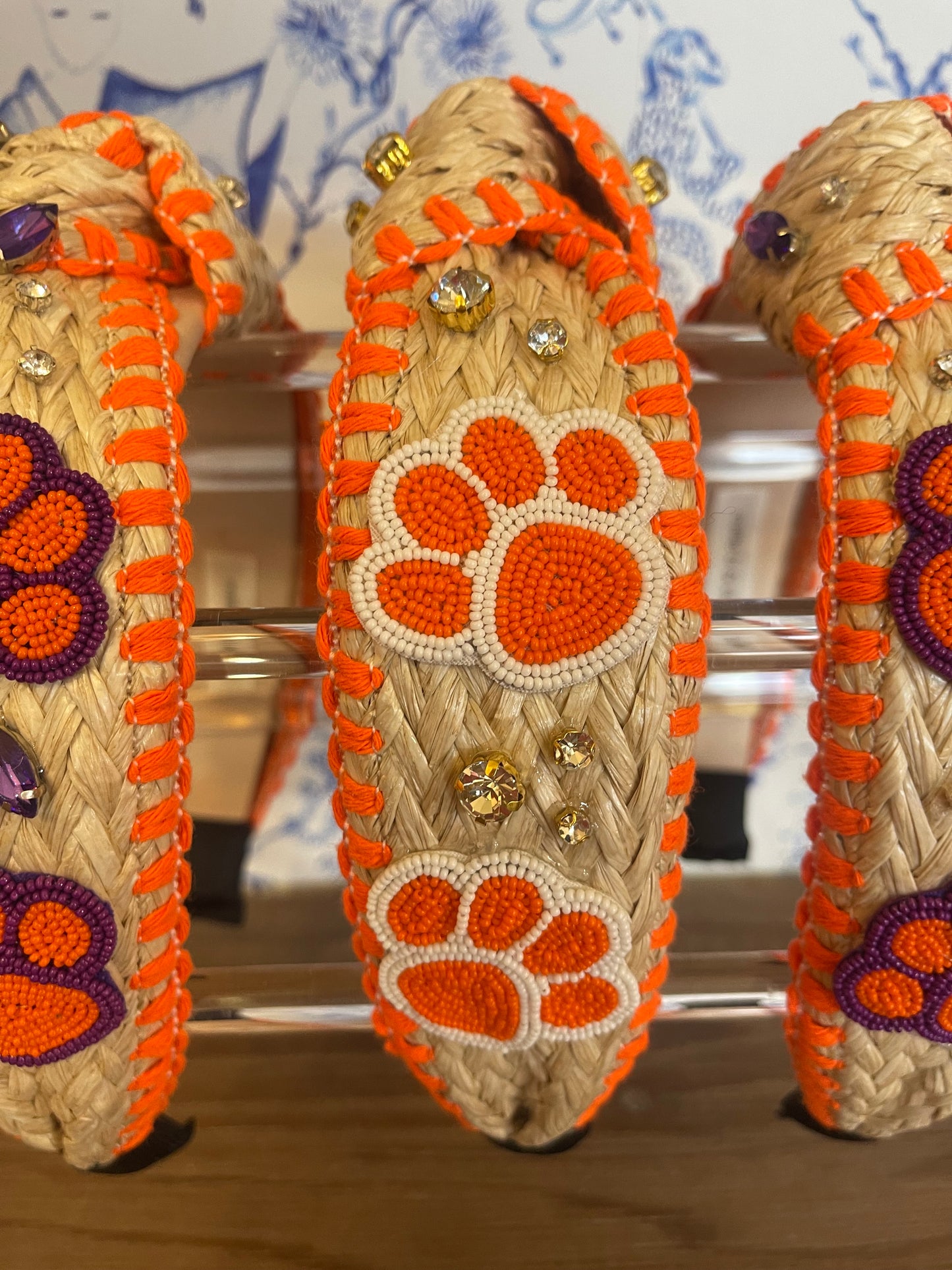 clemson raffia headband