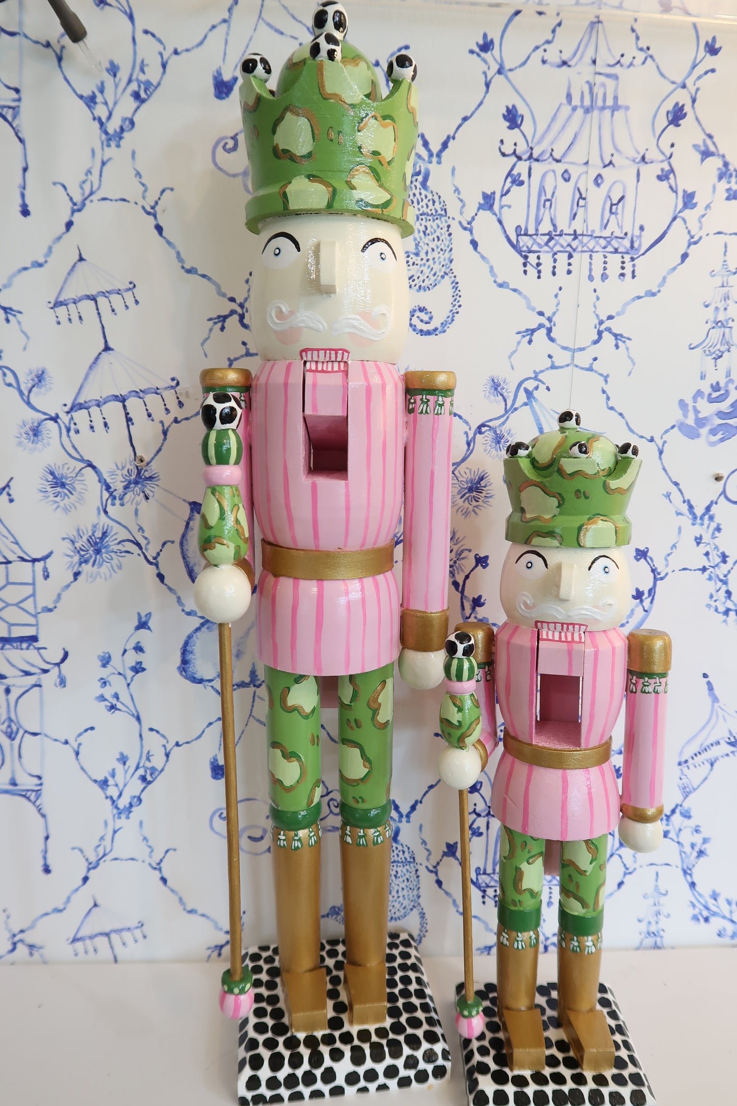 whimsical leopard crown nutcracker