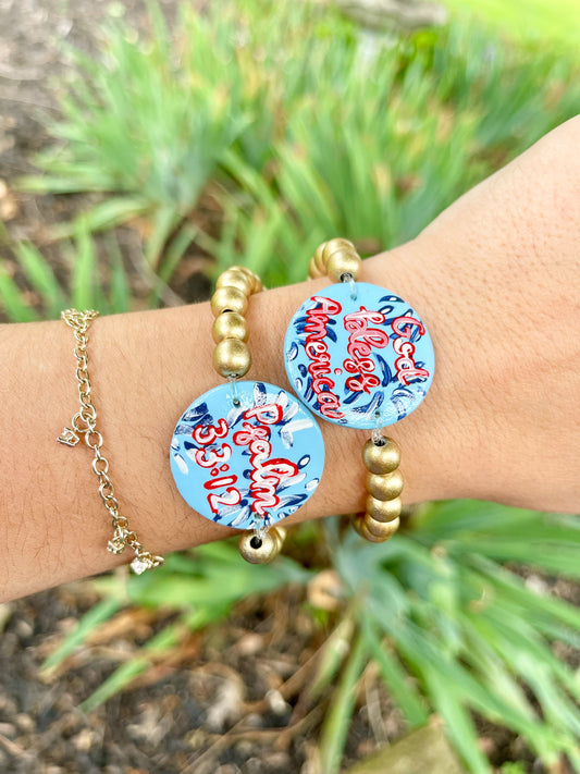 blessed is the nation bracelet