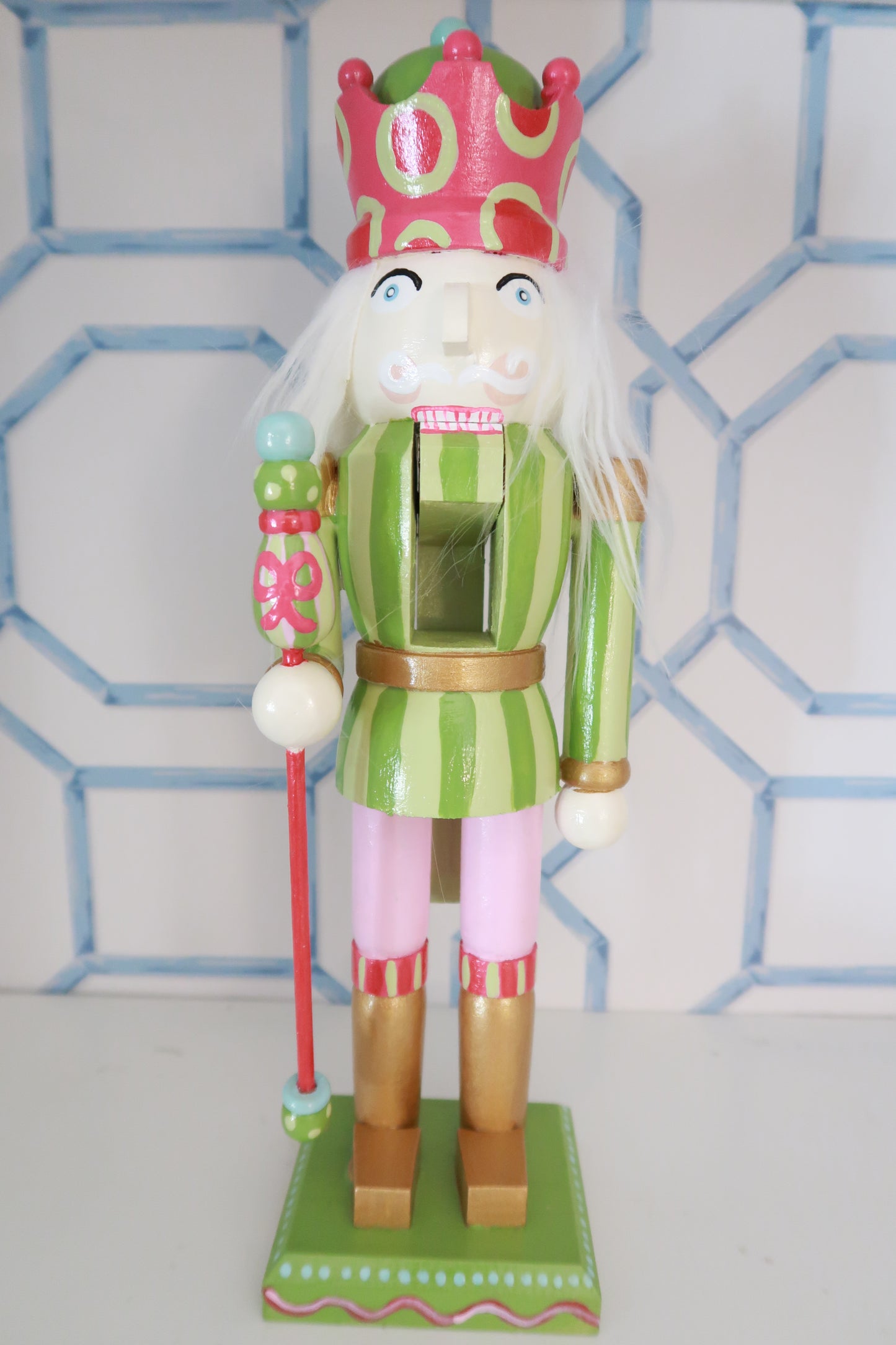 pinks & greens christmas nutcracker