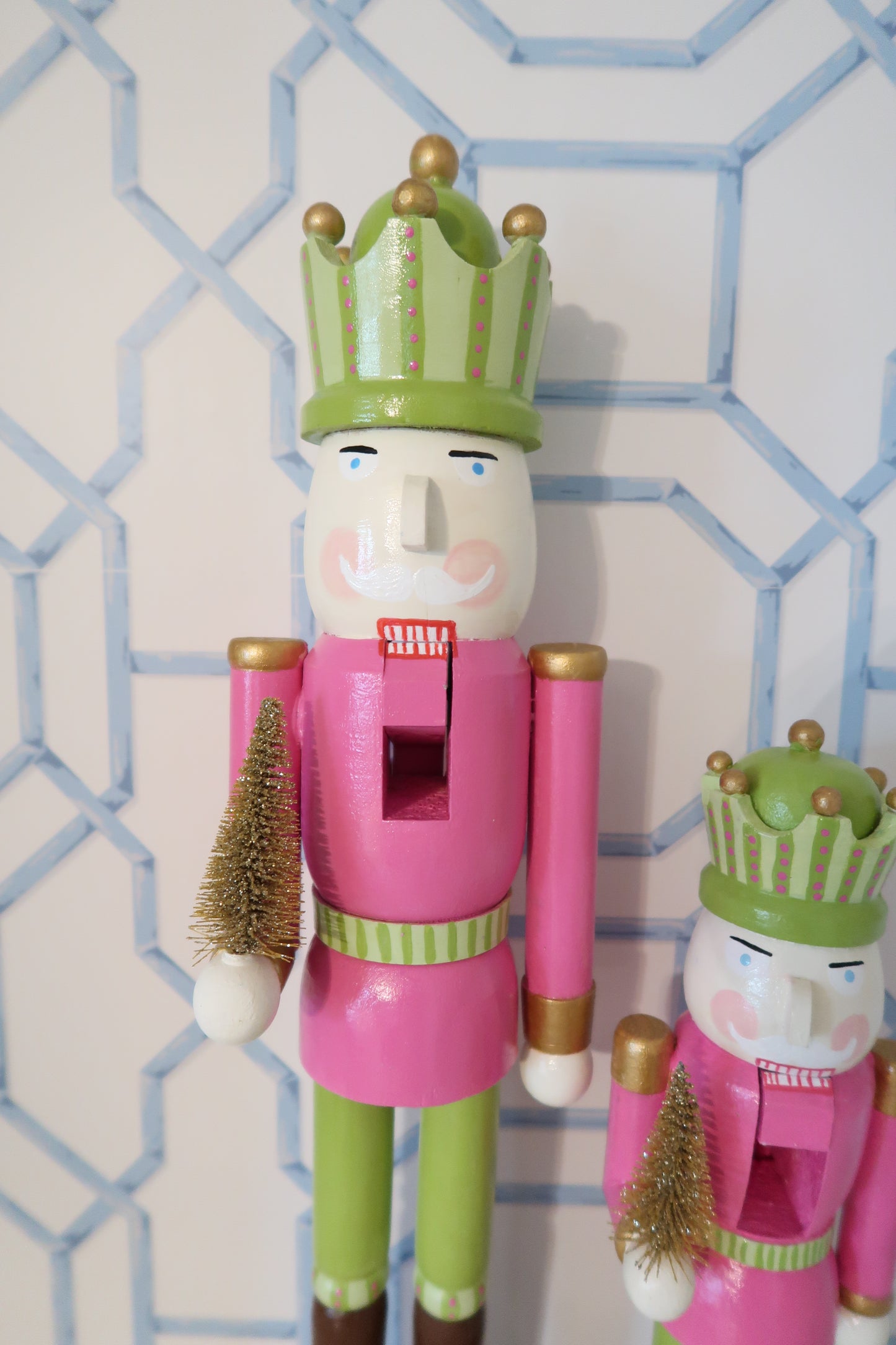 pink & green gentleman nutcracker