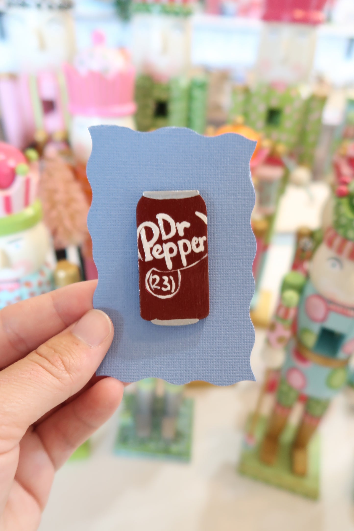 hand painted sodie can needle minders