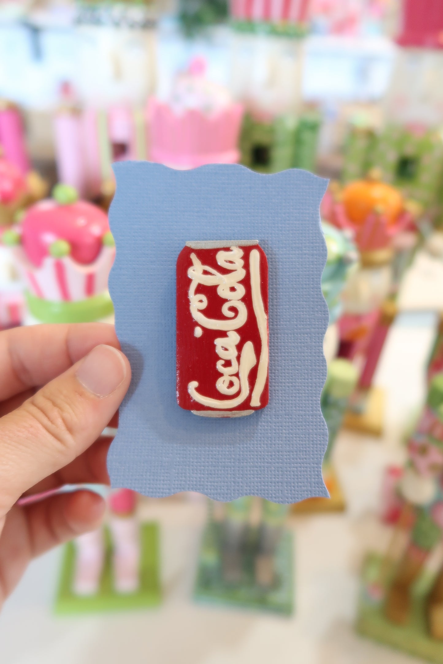 hand painted sodie can needle minders